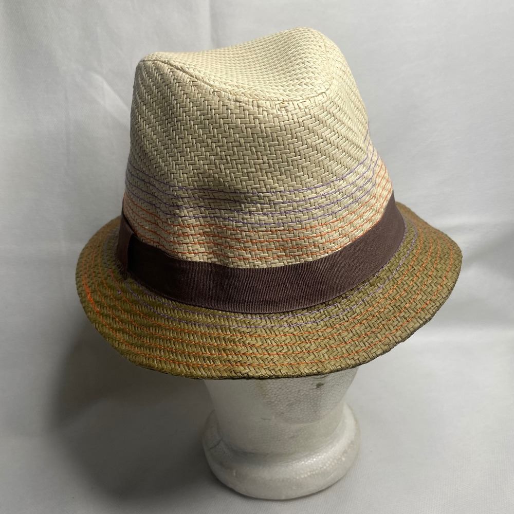 Official Vintage Joe Boxer Paper Fedora Hat Adult OSFM Stripe Threads Panama Cap